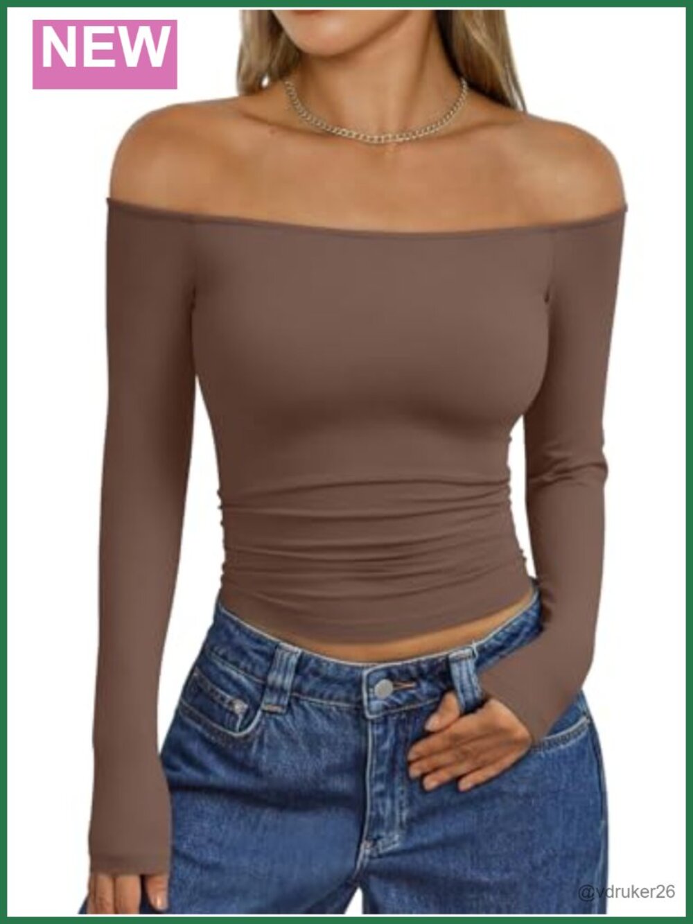 Off Shoulder Long Sleeve Slim Fit Y2K Going Out T-Shirt Top